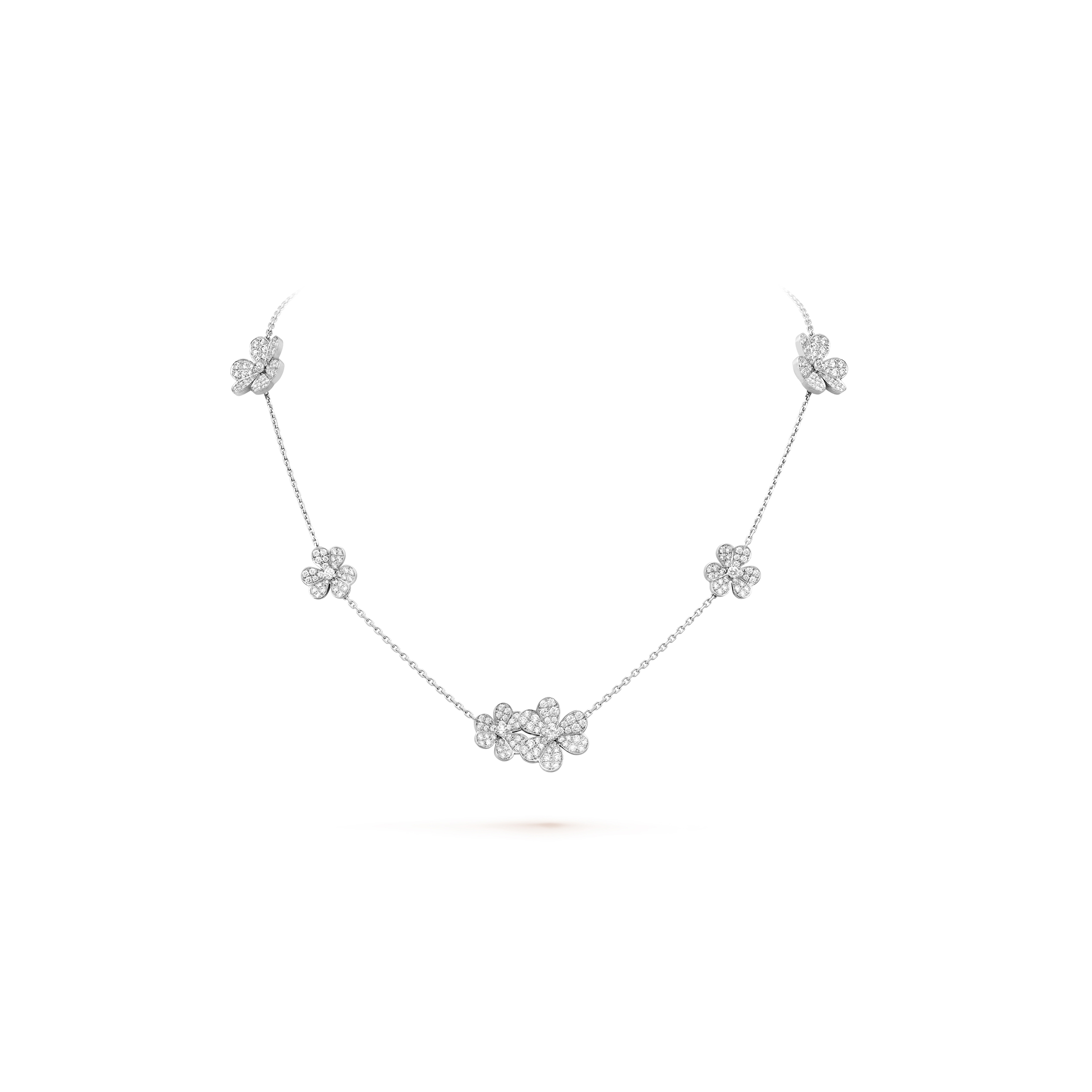 VAN CLEEF ARPELS FRIVOLE NECKLACE, 9 FLOWERS - WHITE GOLD, DIAMOND VCARN25400 VAN CLEEF ARPELS FRIVOLE NECKLACE, 9 FLOWERS - WHITE GOLD, DIAMOND VCARN25400